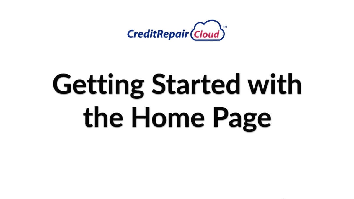getting started with the home page